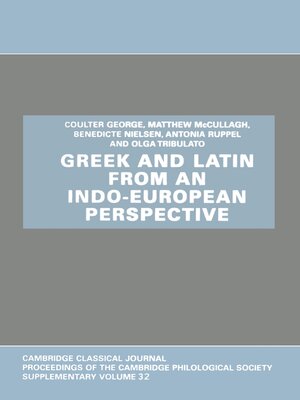 cover image of Greek and Latin from an Indo-European Perspective